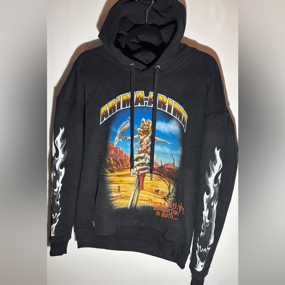 Arima Black Graphic Hoodie size large